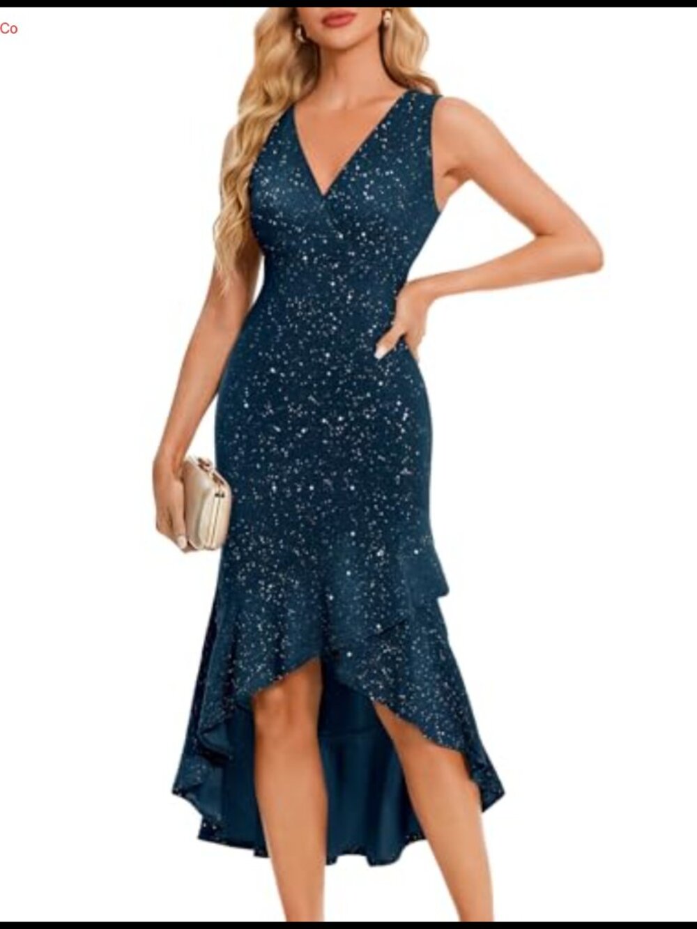 BeryLove Sequin High Low Cocktail Party Dress